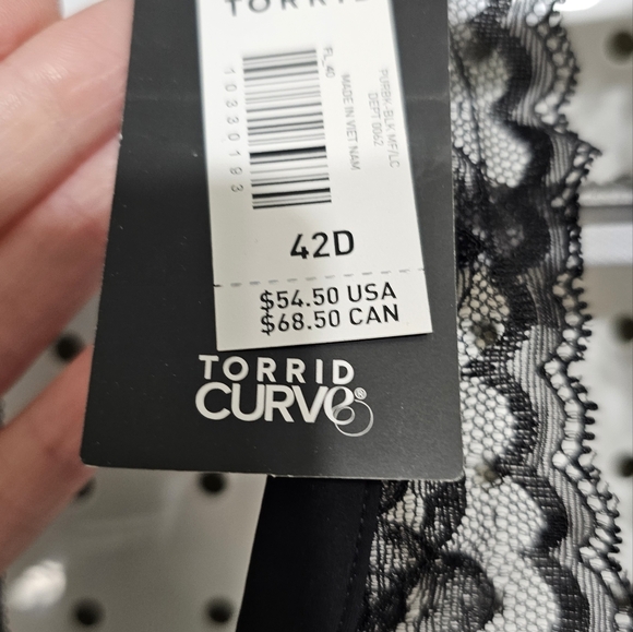 TORRID Curves Bra Racerback Lace Push Up Plunge 42D NWT - Picture 4 of 5